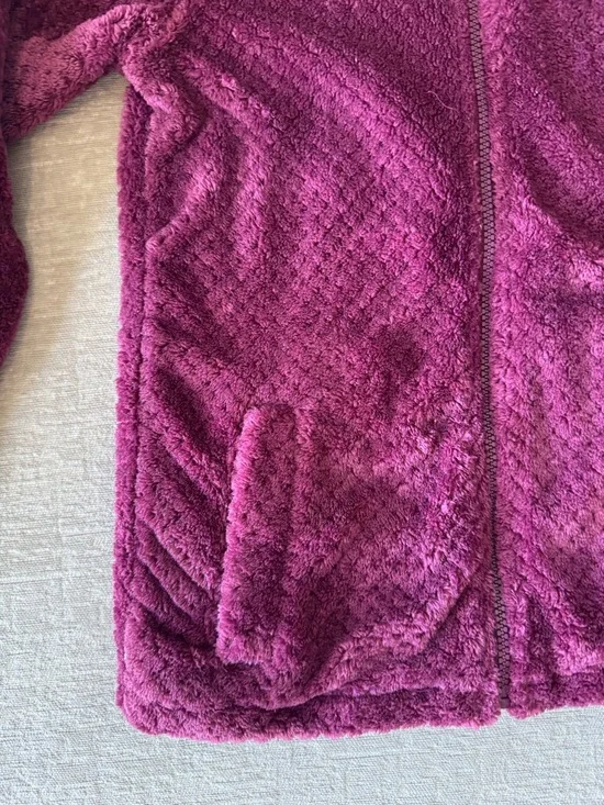 Columbia Kids Fleece Jacket Youth Medium 10-12 Pink Full Zip Sherpa Cozy Soft - Picture 4 of 9